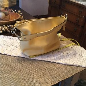 Yellow Coach Sarah Leather Tote Hobo Shoulder bag